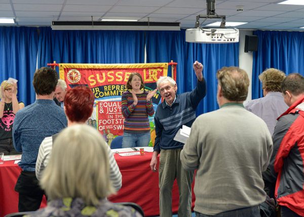 As usual there was a rousing spirit with Sussex LRC at Brighton Fringe 2015 (photo copyright Morten Watkins)