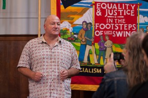 Bob Crow in Brighton on Saturday 8 March 2014; (c) Morten Watkins