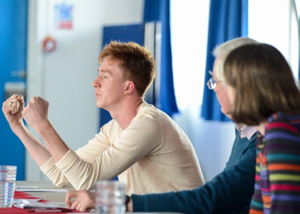Housing campaigner Ben from direct action community group Focus E15 calls for people to fight back for housing (copyright Morten Watkins)